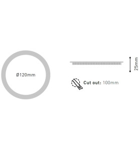 Plafonnier LED 6W encastrable extra plat