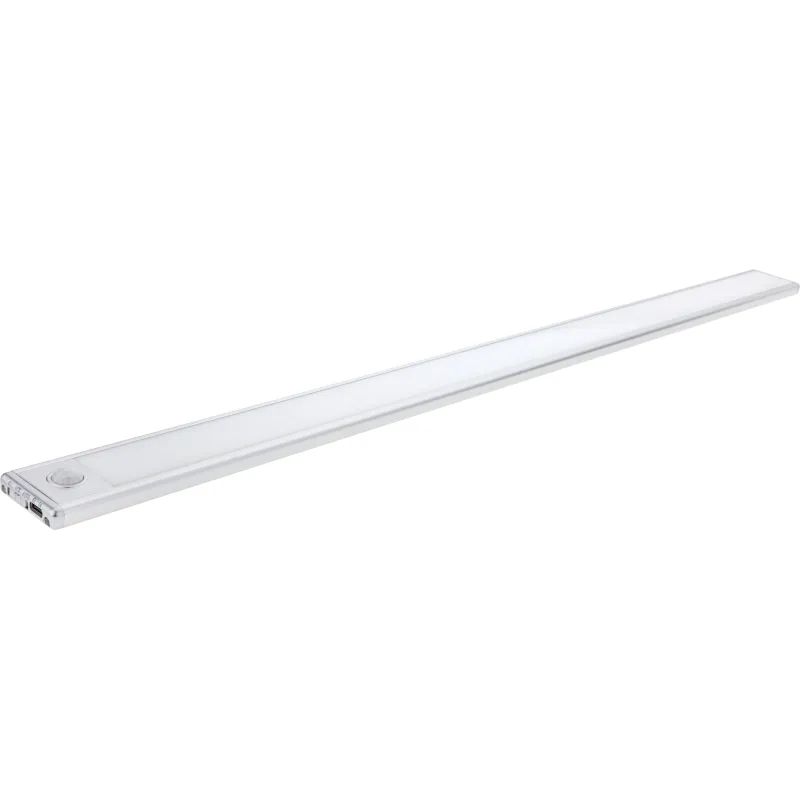 Lampe d'armoire à LED Slim Fit Corps blanc Capteur PIR - 3,5W - 230lm - Blanc Chaud 3000K - 600x40x10mm