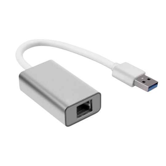 Adaptateur LAN vers USB-A - Aluminium Argent - Certifié CE & ROHS