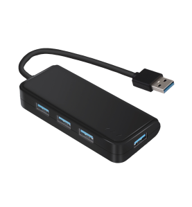 USB 3.0 Type-A to 4 Ports USB 3.0 HUB - Noir - ABS - CE & ROHS