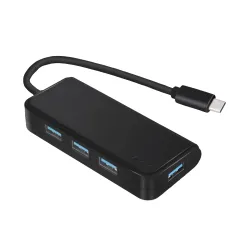 USB 3.0 Type-C to 4 Ports USB 3.0 HUB - Noir - ABS - CE & ROHS