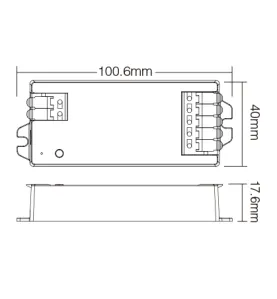 Contrôleur LED 2 en 1 (WiFi+2.4G) DC12~24V 12A/canal - CCT E2-WR