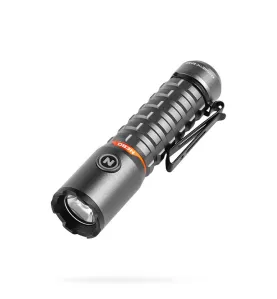 Lampe de Poche Rechargeable Torchy 2K Compacte - 2000 Lumens - Aluminium Noir IP65 - 2,5 x 10,8 cm