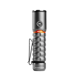 Lampe de Poche Rechargeable Torchy 2K Compacte - 2000 Lumens - Aluminium Noir IP65 - 2,5 x 10,8 cm