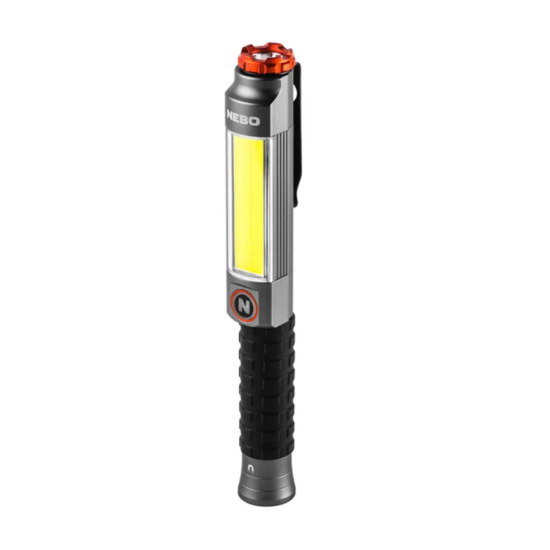 Lampe de Poche Big Larry 3 - COB 200 Lumens - Aluminium Noir - Ø31 mm x 24 mm x 198 mm