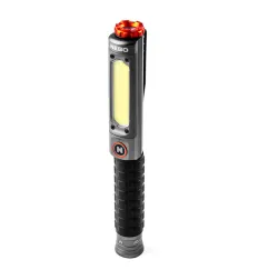 Lampe de Poche Grande Larry Pro+ Rechargeable - COB - Étanche IP67 - Aluminium Noir - Ø35 mm x 197 mm - 60 Lumens