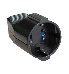 Prise de Courant Murale Noire AIR BASE T/TL 16A 250V IP20 - Solera 5019N - IP20