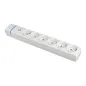 Multiple base avec 6 prises 2P+E 16A 250V - Interrupteur lumineux - 3680W max - Blanc - IP20 - Polycarbonate