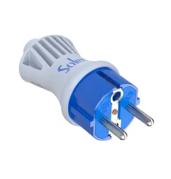 Fiche Prise Bipolare 16A 250V - Blanc IP44 ABS Câble Pliable Epis 4,8mm