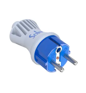 Fiche Prise Bipolare 16A 250V - Blanc IP44 ABS Câble Pliable Epis 4,8mm