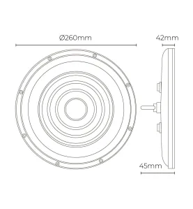 Cloche LED 100W Ø260mm 10000lm IP65 - Blanc du Jour 6400K