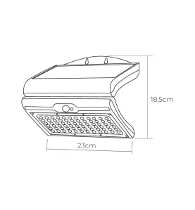 Applique Solaire Blanc 6W 430lm IP44 - Blanc Du Jour 6500K