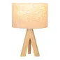 Lampe de table EDM E27 en bois et tissu - Ø 25 x 37 cm - Bois