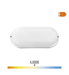 Applique murale ovale LED 18W IP44 1820lm - Blanc Naturel 4000K