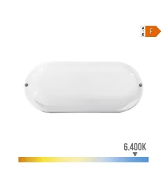 Applique murale ovale LED 18W IP44 1820lm - Blanc du Jour 6400K