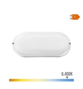 Applique murale ovale LED 18W IP44 1820lm - Blanc du Jour 6400K