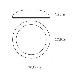 Applique murale ronde LED 18W Ø20 1820lm - Blanc Du Jour 6400K