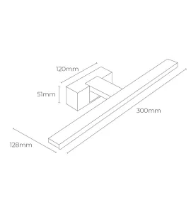 APPLIQUE LED 6W 600Lm IP44 120° - Blanc Naturel 4000K