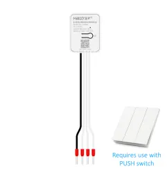 Contrôleur RVB-CCT sans fil à variation d'intensité - 15A - 2.4GHz - 12-24V DC - 180W max - Rond-Ø62mm