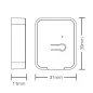 Contrôleur RVB-CCT sans fil à variation d'intensité - 15A - 2.4GHz - 12-24V DC - 180W max - Rond-Ø62mm