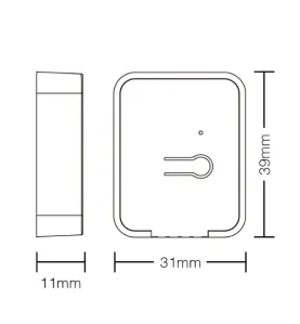 Contrôleur RVB-CCT sans fil à variation d'intensité - 15A - 2.4GHz - 12-24V DC - 180W max - Rond-Ø62mm