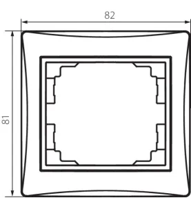 Plaque simple horizontal DOMO - Plaque de 81 x 81mm en PC