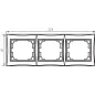 Cadre triple horizontal DOMO - Cadre mural PC 223x81mm - Blanc