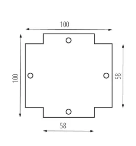 Accessoire pour systeme de rails TEAR N RC - Blanc - 100mm x 100mm - Acier - Températures 5°C/25°C