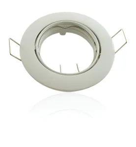 Spot encastrable orientable de forme ronde blanc