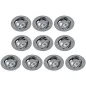 Lot de 10 Spots Encastrables Orientables Ronds - Aluminium Type Escargot - Sans douille