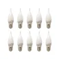 Lot de 10 Ampoules LED E27 Flamme C30 5W 400lm 270° - Blanc Naturel 4000K