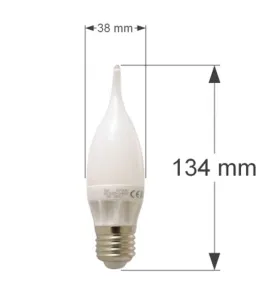 Ampoule LED E27 Flamme C30 coup de vent 5W 400lm