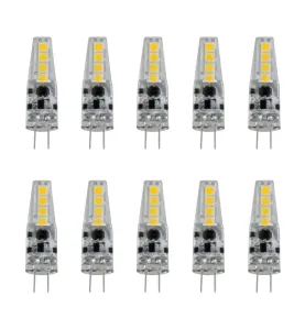 Lot de 10 Ampoules G4 LED 1,5W lumière 15W - Blanc Naturel 4100K