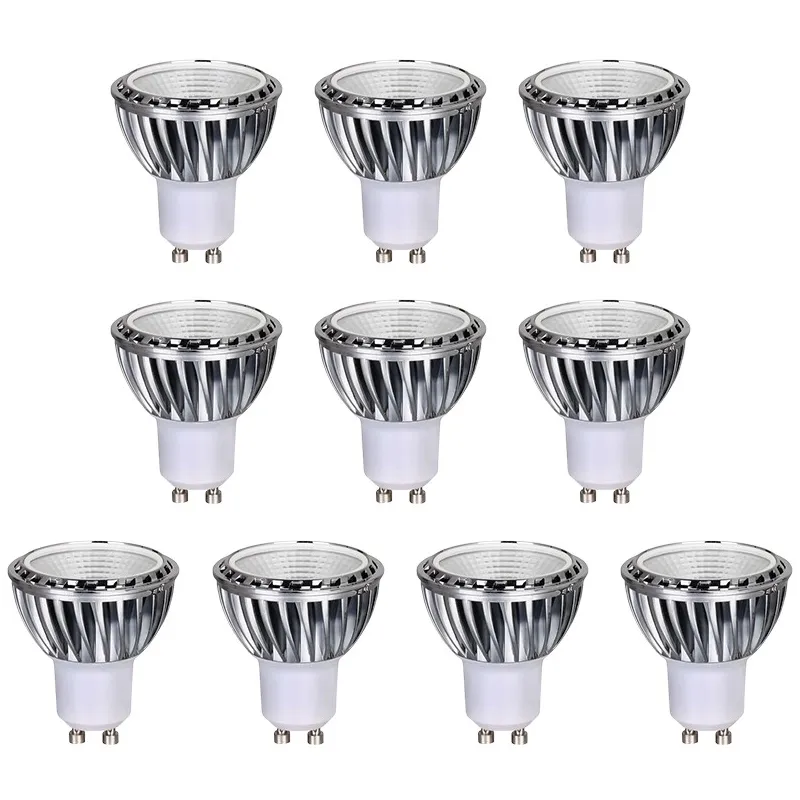 Lot de 10 Ampoules LED GU10 5W équivalent 50W COB - Blanc du Jour 6000K