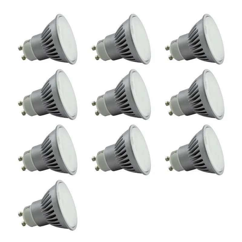 Lot de 10 Ampoules Spot GU10 LED 4W éclairage 40W - Blanc Jour 6400K