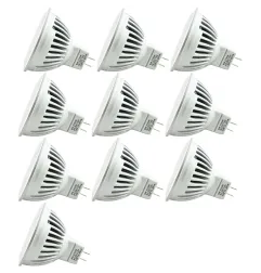 Lot de 10 Ampoules LED MR16 6W éclairage 50W - Blanc Naturel 4100K