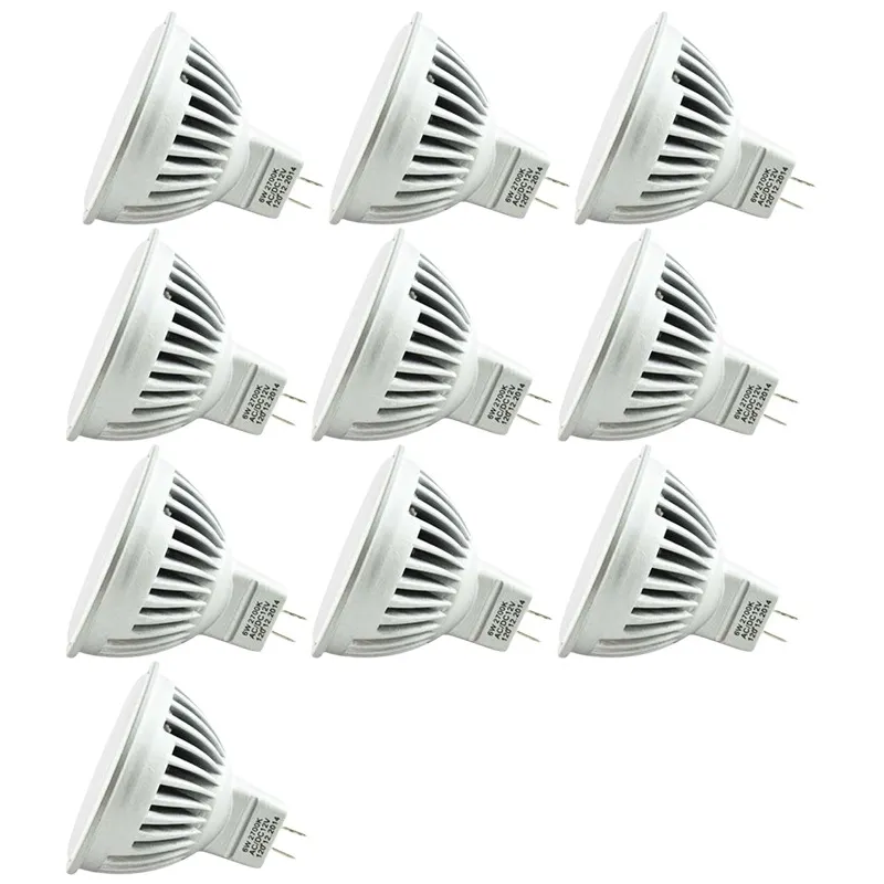 Lot de 10 Ampoules LED MR16 6W éclairage 50W - Blanc Naturel 4100K