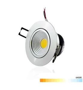 Plafonnier LED 5W encastrable aluminium