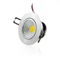 Lot de 10 Plafonniers Aluminium Encastrable LED 5W COB - Eclairage 40W Blanc Froid 6000K