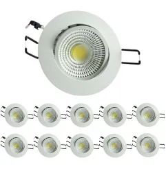 Plafonnier LED 5W encastrable blanc branchement 220V