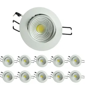 Plafonnier LED 5W encastrable blanc branchement 220V