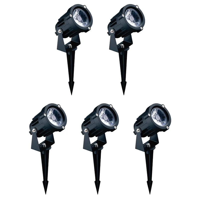 Lot de 5 Piquets Lumineux LED 10W 1000lm 24° (70W) Étanche IP65 - Blanc Naturel 4000K