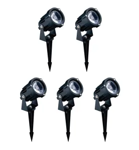 Lot de 5 Piquets Lumineux LED 10W 1000lm 24° (70W) Étanche IP65 - Blanc Naturel 4000K