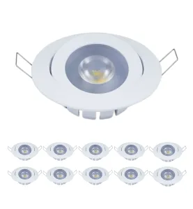 Lot de 10 Spots encastrable Dimmable 10W LED CREE équivalent 80W - Blanc du Jour 6000K