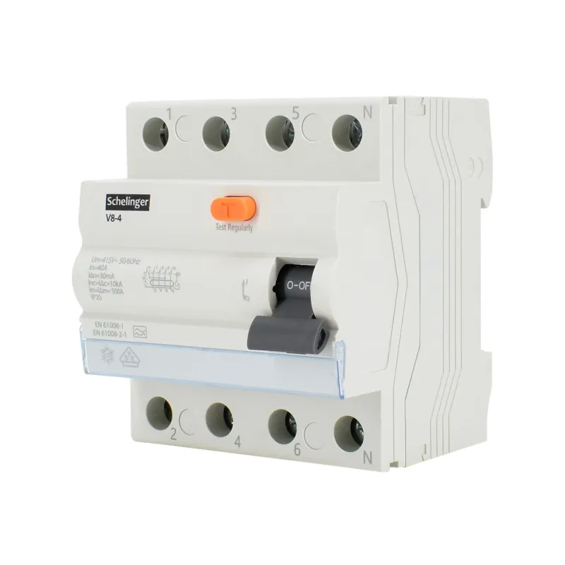 Disjoncteur différentiel 4P 25A 30mA - Protection électrique - Rail DIN - IP20