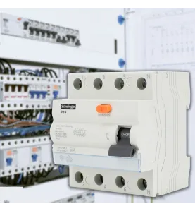 Disjoncteur différentiel 4P 40A 30mA - Pouvoir de coupure 4kV - Rail DIN - IP20