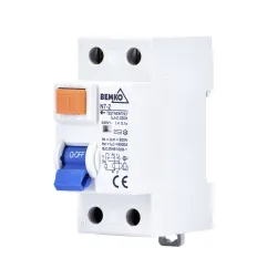 Disjoncteur différentiel 63A - 30mA - 2 pôles - Protection AC - Rail DIN