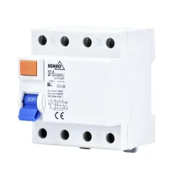 Disjoncteur différentiel tétrapolaire 25A 300mA - Protection AC 4kV - Rail DIN 4 modules