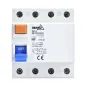 Disjoncteur différentiel tétrapolaire 25A 300mA - Protection AC 4kV - Rail DIN 4 modules