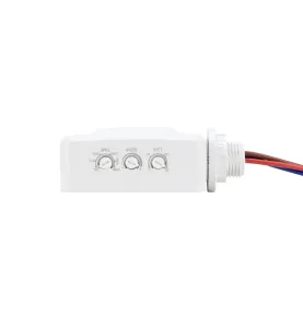 Détecteur de mouvement micro-ondes - 1200W - Angle 360° - Blanc - IP20